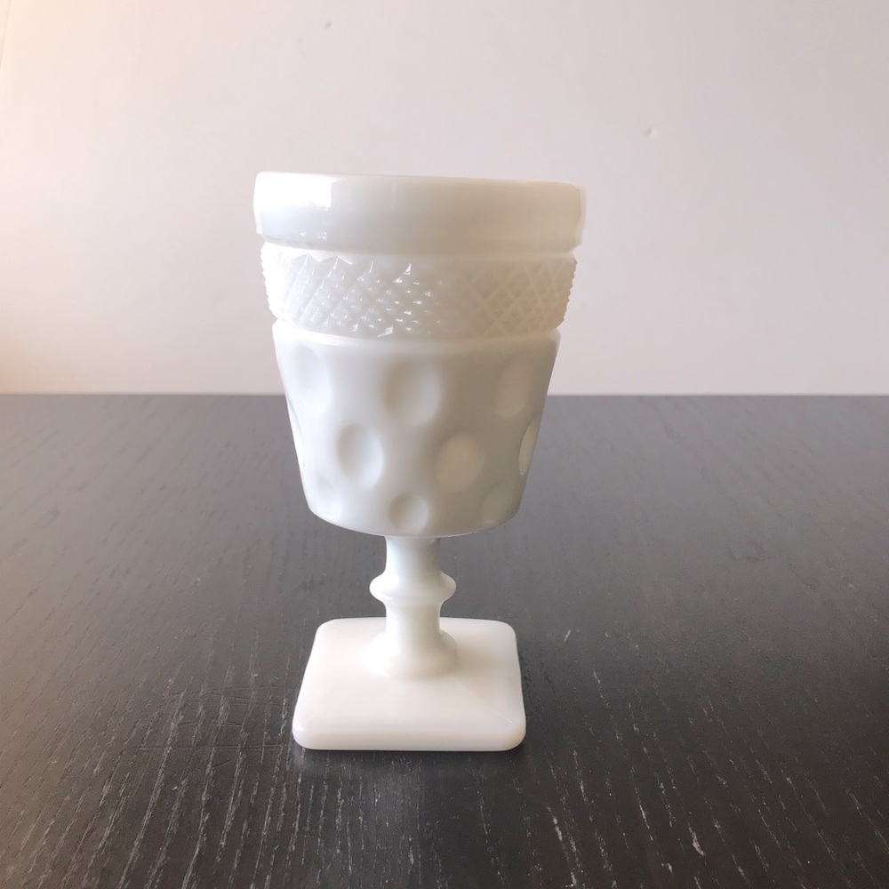 Vintage Milk Glass Goblet